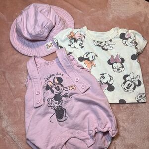 Disney Baby Cream and Gray Outfit